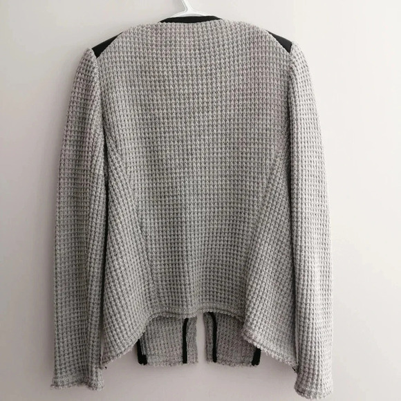 IRO Ceylona Knit Wool Zip Front Blazer with Lamb Leather Shoulders 42 FR (10 US) - Picture 6 of 16